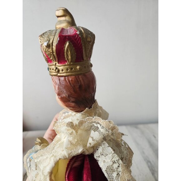 Vintage chalkware 17" infant of Prague statuary Italian Italy religious statue f - Picture 15 of 16